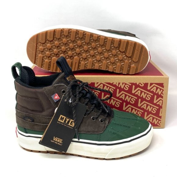 VANS Sk8-Hi Del Pato MTE-2 Shoe Brown Green Suede Women's Size Boots VN0A5JMNBGS - Picture 4 of 10